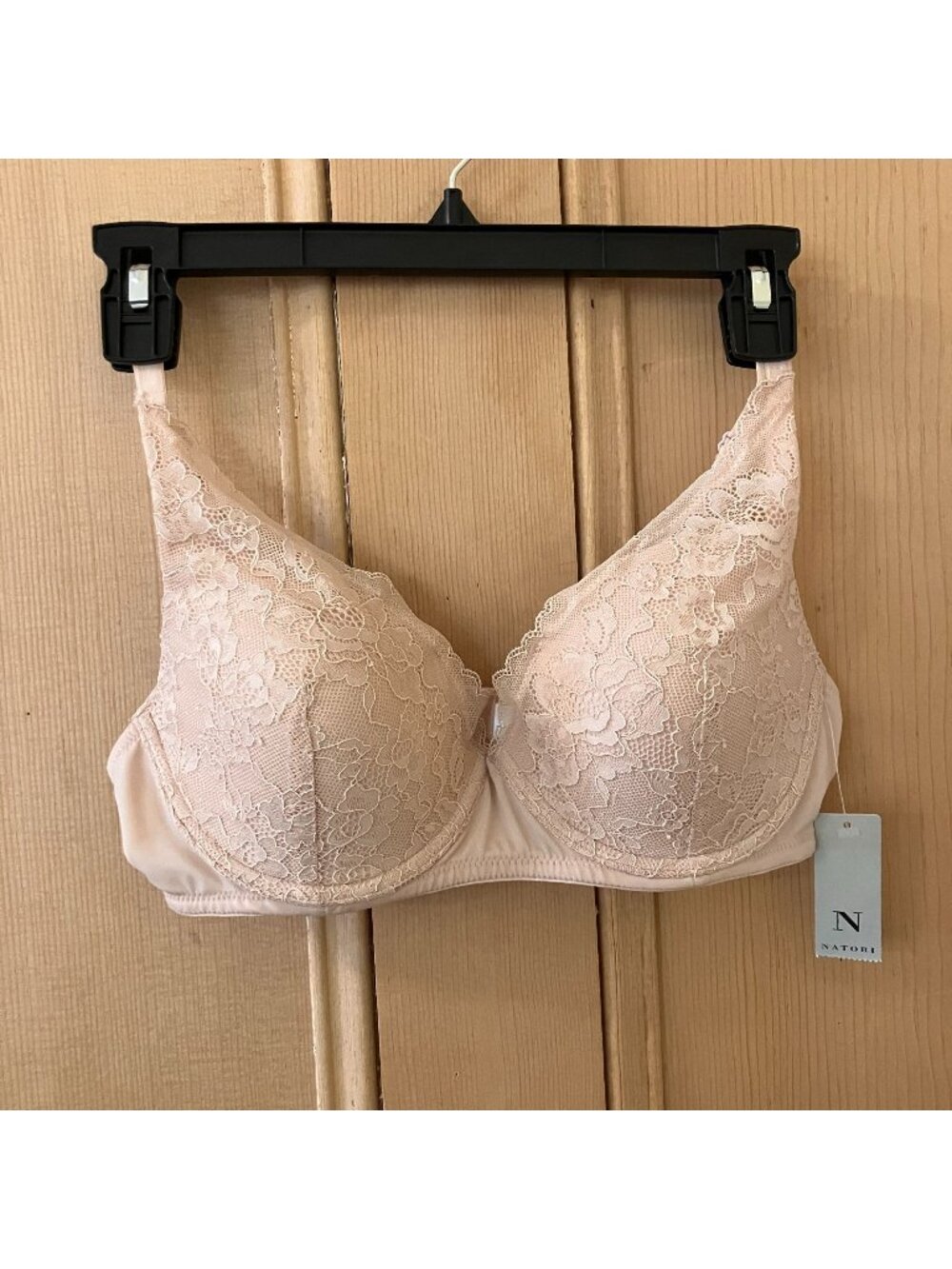 Natori Womens Private Luxuries Nude Lace Underwire Bra Size 36C Beige SP NWT